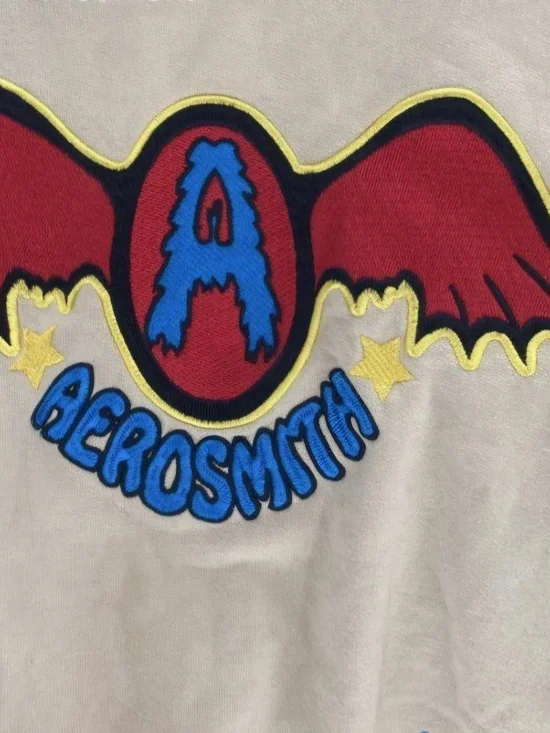 Aerosmith Sweet Emotion Summer 1975 Graphic Crewneck Sweatshirt Tan Size L - Picture 3 of 5